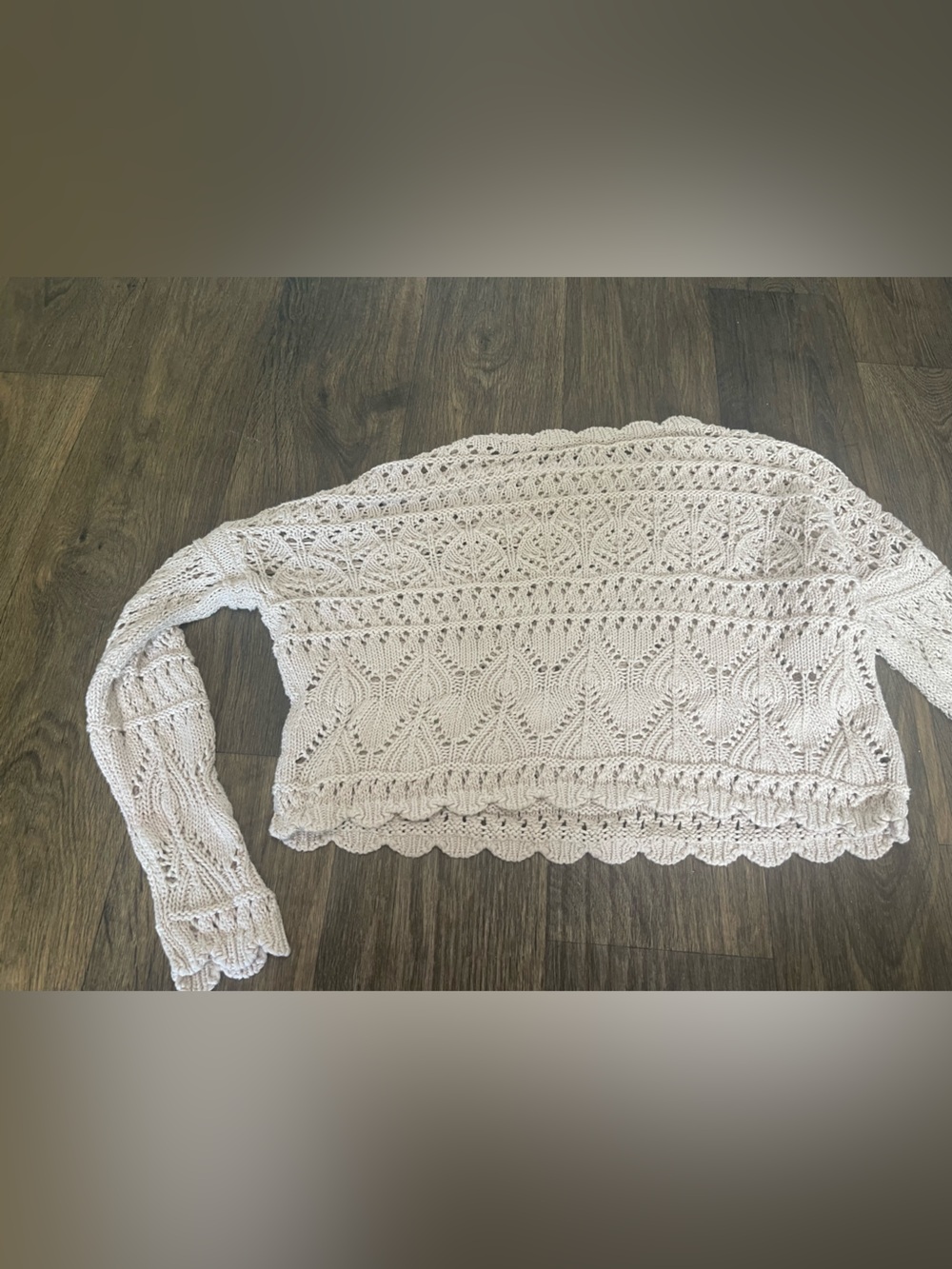 Garnet Hill 100% Organic Cotton Crochet Knit - Picture 4 of 16